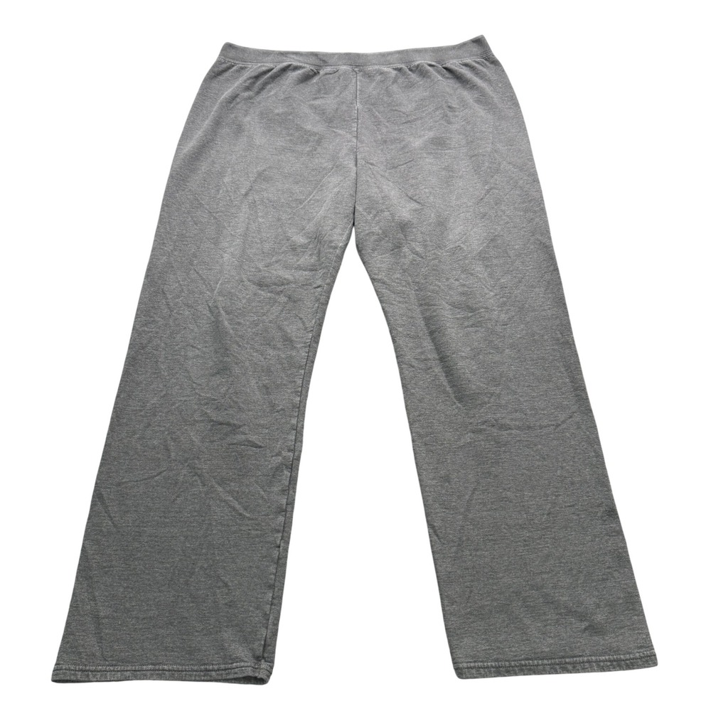Hanes EcoSmart Sweatpants Men 2XL Gray Open Bottom Fleece Athletic Running